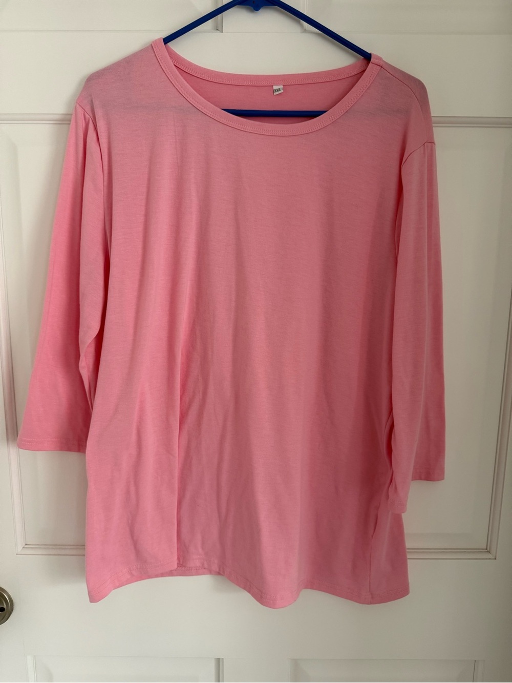 Plus Size Pink Long Sleeve Tee Shirt